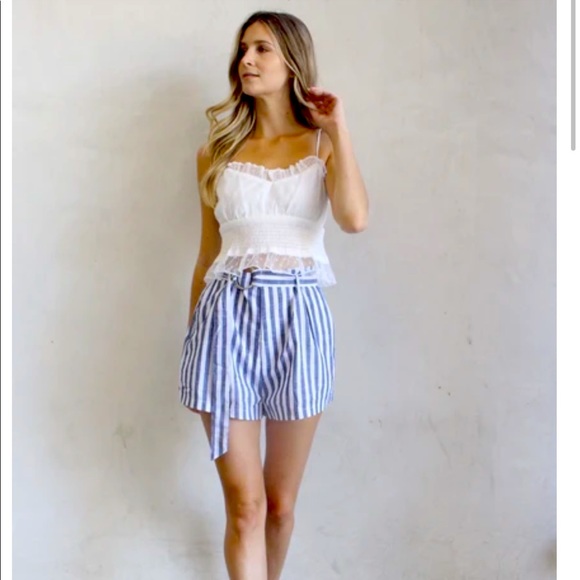 J.D. Luxe Lilly Striped Shorts - Picture 1 of 7